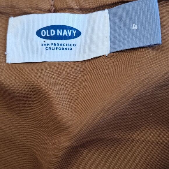 Old Navy Faux Suede A-Line Mini Skirt Pockets Lined Size 4 Autumn Warm Brown EUC - Picture 6 of 14